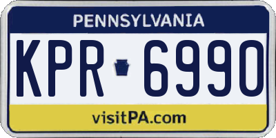 PA license plate KPR6990