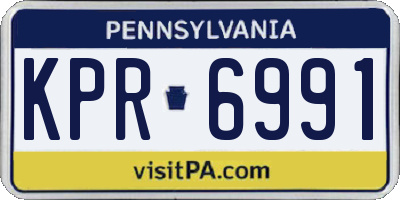 PA license plate KPR6991
