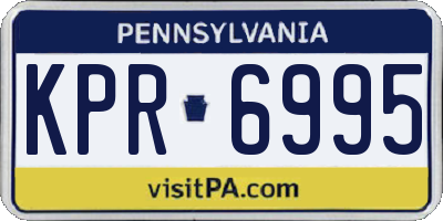 PA license plate KPR6995