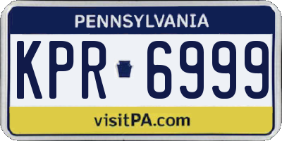 PA license plate KPR6999