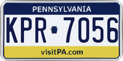PA license plate KPR7056