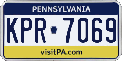 PA license plate KPR7069