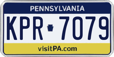 PA license plate KPR7079