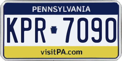 PA license plate KPR7090