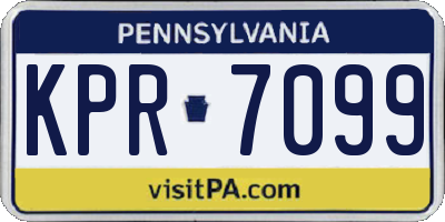PA license plate KPR7099