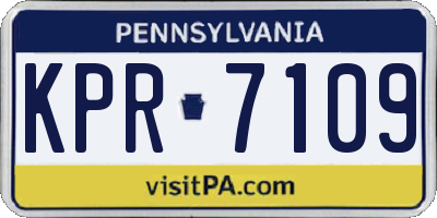 PA license plate KPR7109