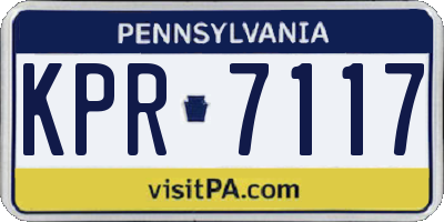 PA license plate KPR7117