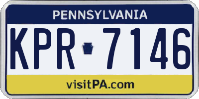 PA license plate KPR7146