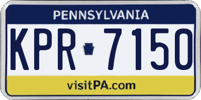 PA license plate KPR7150