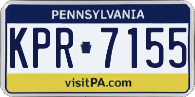 PA license plate KPR7155