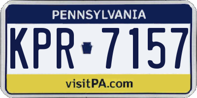 PA license plate KPR7157