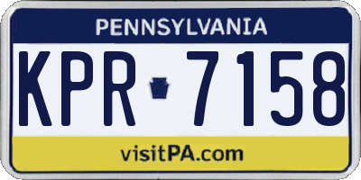 PA license plate KPR7158