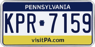 PA license plate KPR7159