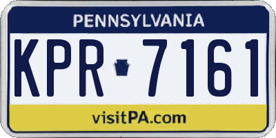 PA license plate KPR7161
