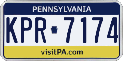 PA license plate KPR7174