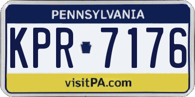 PA license plate KPR7176