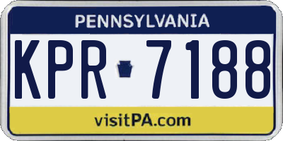 PA license plate KPR7188