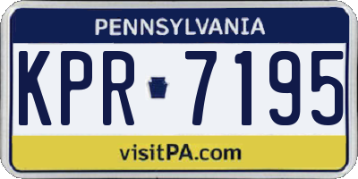 PA license plate KPR7195