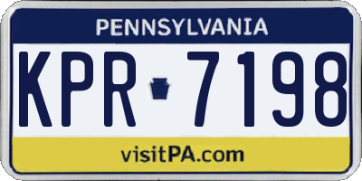 PA license plate KPR7198