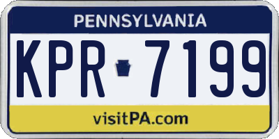 PA license plate KPR7199