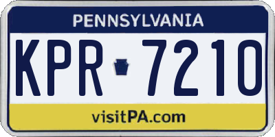 PA license plate KPR7210