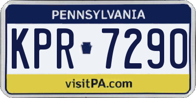 PA license plate KPR7290
