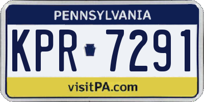 PA license plate KPR7291