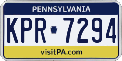 PA license plate KPR7294