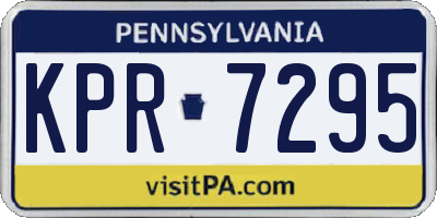 PA license plate KPR7295