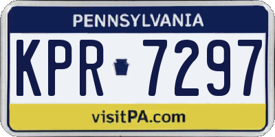 PA license plate KPR7297