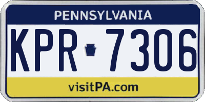 PA license plate KPR7306