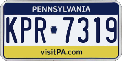 PA license plate KPR7319