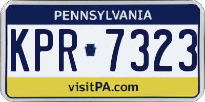 PA license plate KPR7323