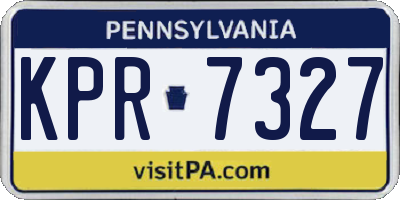 PA license plate KPR7327