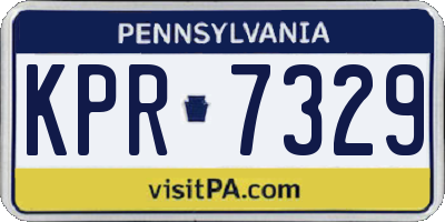 PA license plate KPR7329