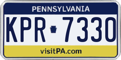 PA license plate KPR7330