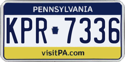 PA license plate KPR7336