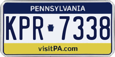 PA license plate KPR7338
