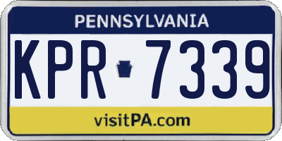 PA license plate KPR7339