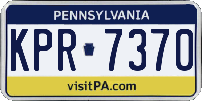 PA license plate KPR7370
