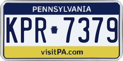 PA license plate KPR7379