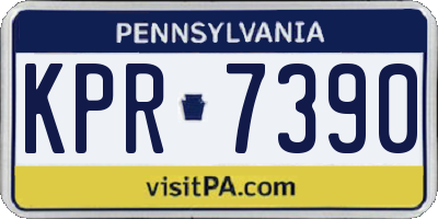 PA license plate KPR7390