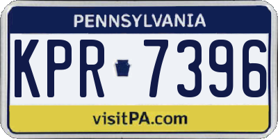PA license plate KPR7396