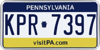 PA license plate KPR7397