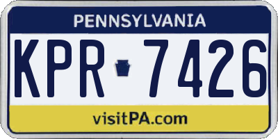 PA license plate KPR7426