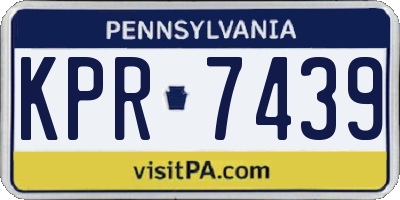 PA license plate KPR7439