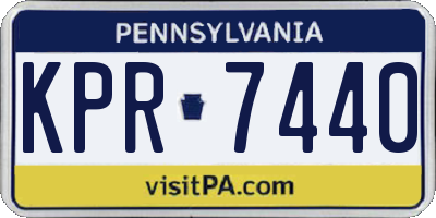 PA license plate KPR7440
