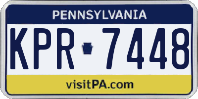PA license plate KPR7448