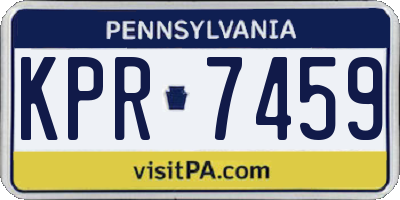 PA license plate KPR7459