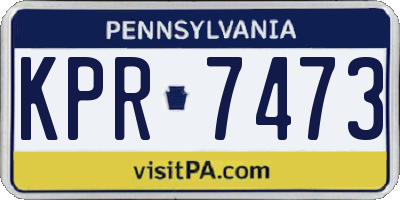 PA license plate KPR7473